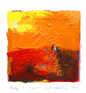 Hiroshi Matsumoto 9x9 abstract painting