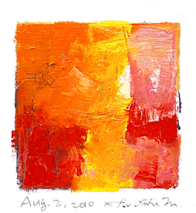 Hiroshi Matsumoto 9x9 abstract painting