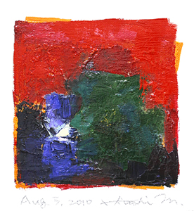Hiroshi Matsumoto 9x9 abstract painting