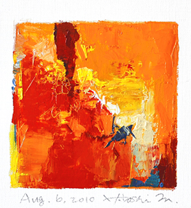Hiroshi Matsumoto 9x9 abstract painting