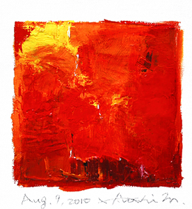 Hiroshi Matsumoto 9x9 abstract painting