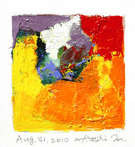Hiroshi Matsumoto 9x9 abstract painting
