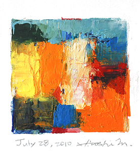 Hiroshi Matsumoto 9x9 abstract painting