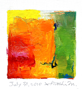 Hiroshi Matsumoto 9x9 abstract painting