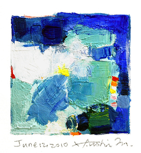 Hiroshi Matsumoto 9x9 abstract painting