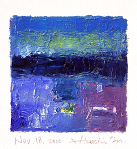 Hiroshi Matsumoto 9x9 abstract painting