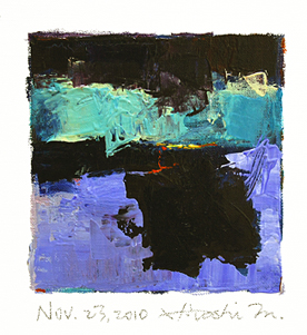Hiroshi Matsumoto 9x9 abstract painting