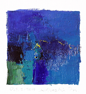 Hiroshi Matsumoto 9x9 abstract painting