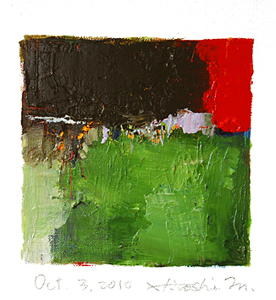 Hiroshi Matsumoto 9x9 abstract painting