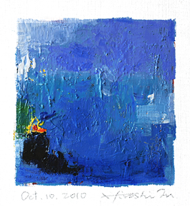 Hiroshi Matsumoto 9x9 abstract painting