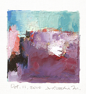 Hiroshi Matsumoto 9x9 abstract painting