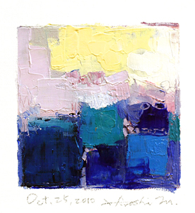 Hiroshi Matsumoto 9x9 abstract painting