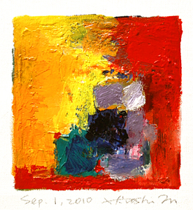 Hiroshi Matsumoto 9x9 abstract painting