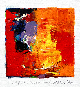 Hiroshi Matsumoto 9x9 abstract painting