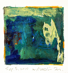 Hiroshi Matsumoto 9x9 abstract painting