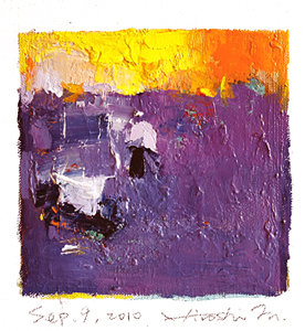 Hiroshi Matsumoto 9x9 abstract painting
