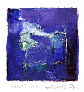 Hiroshi Matsumoto 9x9 abstract painting