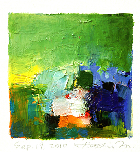 Hiroshi Matsumoto 9x9 abstract painting