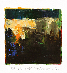 Hiroshi Matsumoto 9x9 abstract painting
