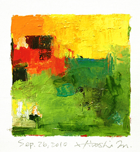Hiroshi Matsumoto 9x9 abstract painting