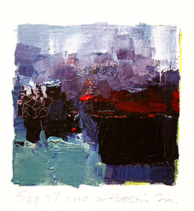 Hiroshi Matsumoto 9x9 abstract painting
