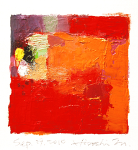 Hiroshi Matsumoto 9x9 abstract painting